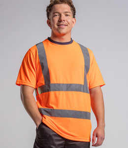 Pro RTX High Visibility T-Shirt - RX720 Orange / Navy Front  Pro RTX High Visibility T-Shirt - RX720 Orange / Navy Front