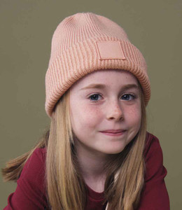 Beechfield Kids Deep Cuffed Tonal Patch Beanie - BB336B Beechfield Kids Deep Cuffed Tonal Patch Beanie - BB336B