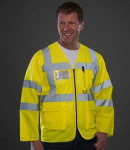 Yoko Hi-Vis Executive Long Sleeve Waistcoat - YK108