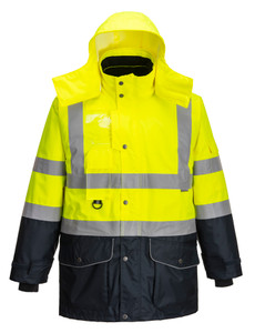 Hi-Vis Breathable 7-in-1 Contrast Traffic Jacket -S426