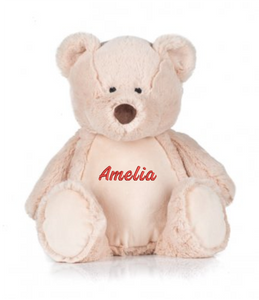 Bear personalised with name. Bear personalised with name.