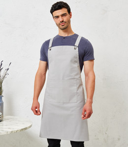 Premier Cross Back Barista Bib Apron - PR129 Premier Cross Back Barista Bib Apron - PR129