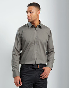 Premier Long Sleeve Fitted Poplin Shirt PR204