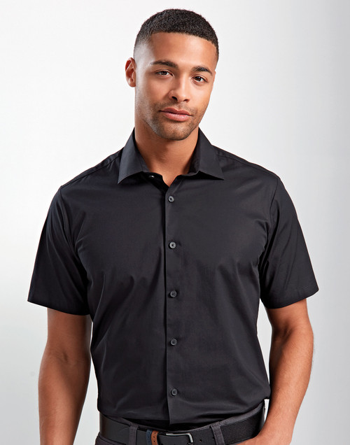 Premier Short Sleeve Stretch Fit Poplin Shirt - PR246