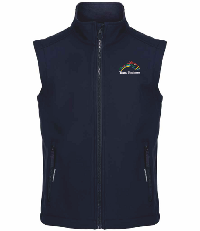 Team Tutsham Kids Ablaze Soft Shell Navy Bodywarmer RG331