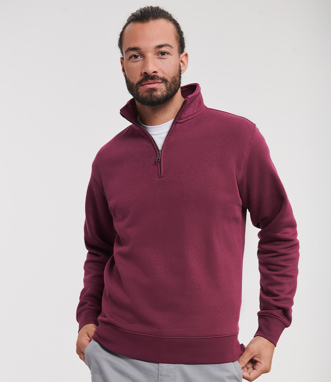 Russell Authentic Zip Neck Sweatshirt 270M