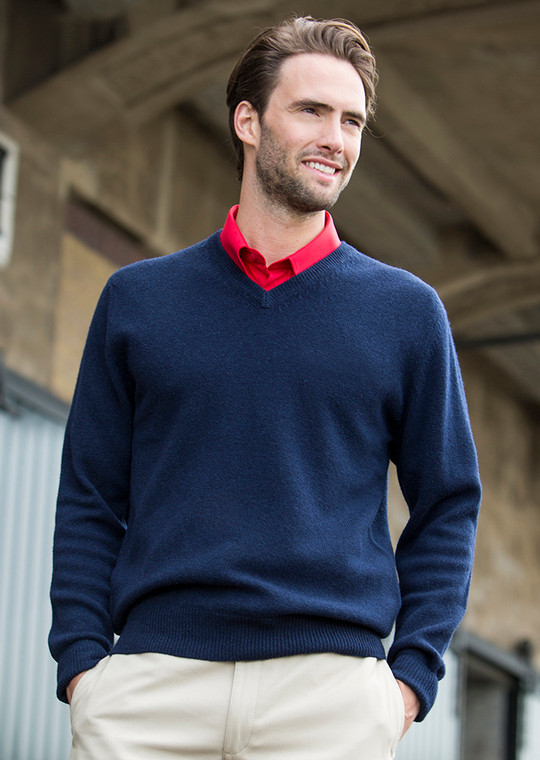 Henbury Acrylic V Neck Sweater - H760
