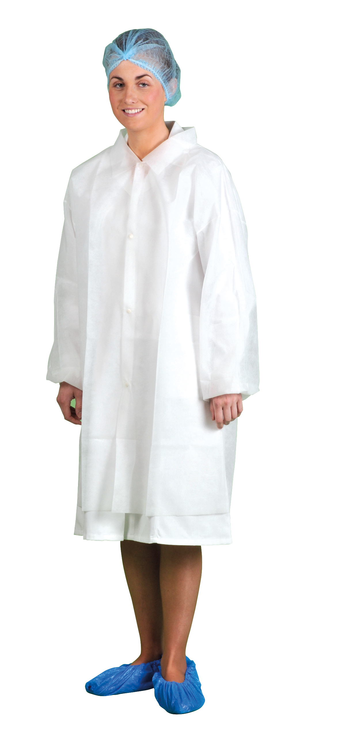 isposable Visitors Coat White - D118