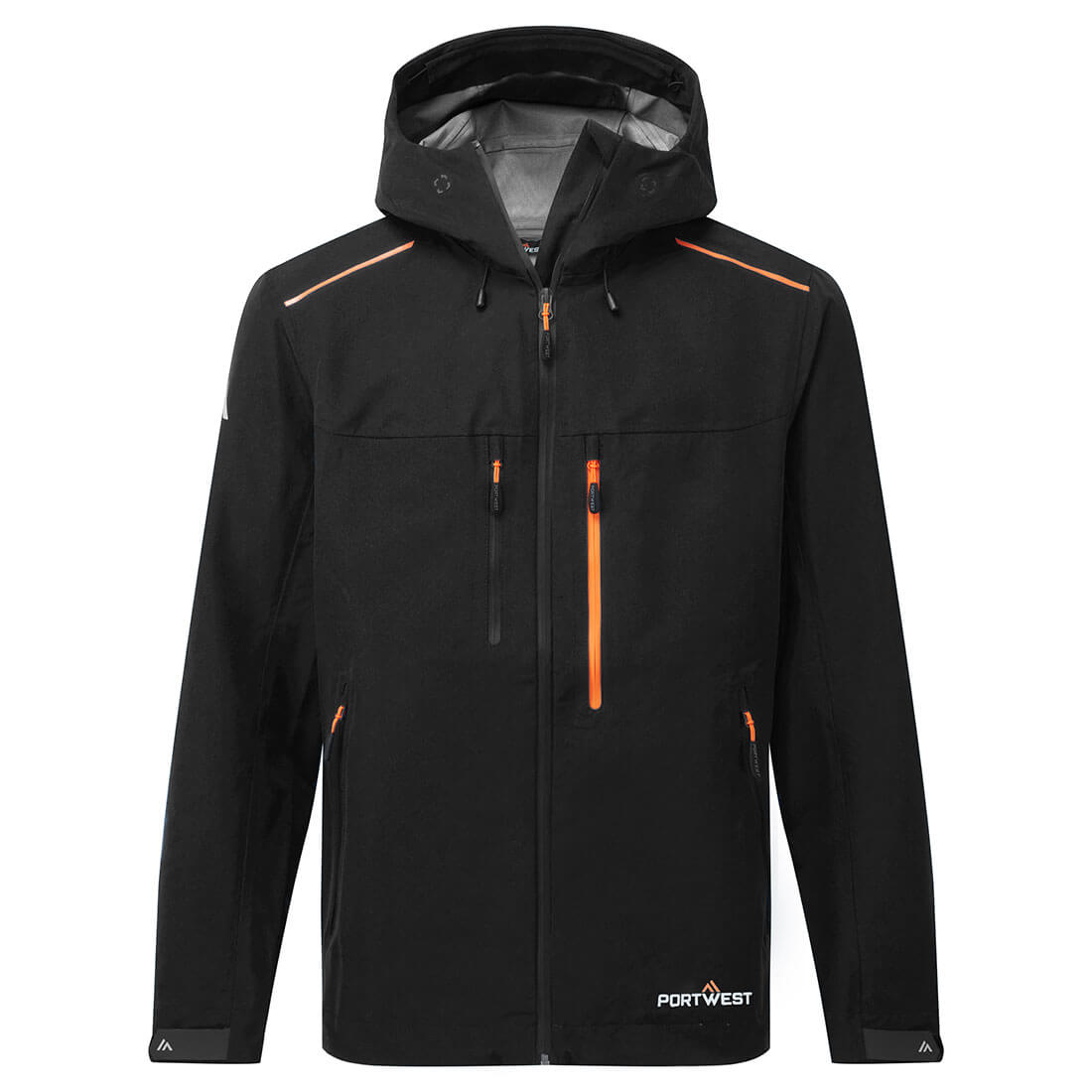 Portwest Shell Rain Jacket Black- S385 - Direct Workwear
