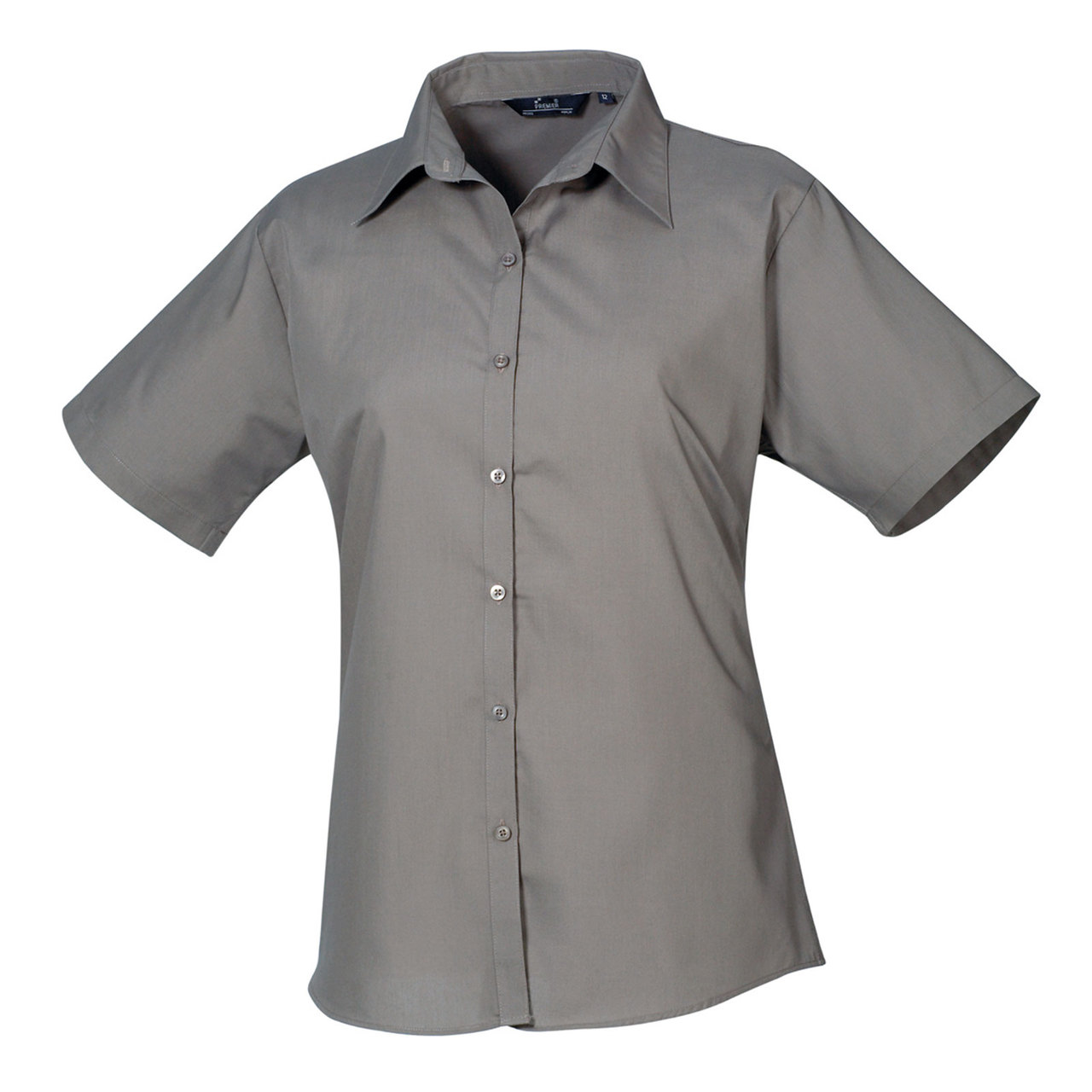 Ladies Short Sleeve Poplin Blouse - Premier PR302 - Direct Workwear