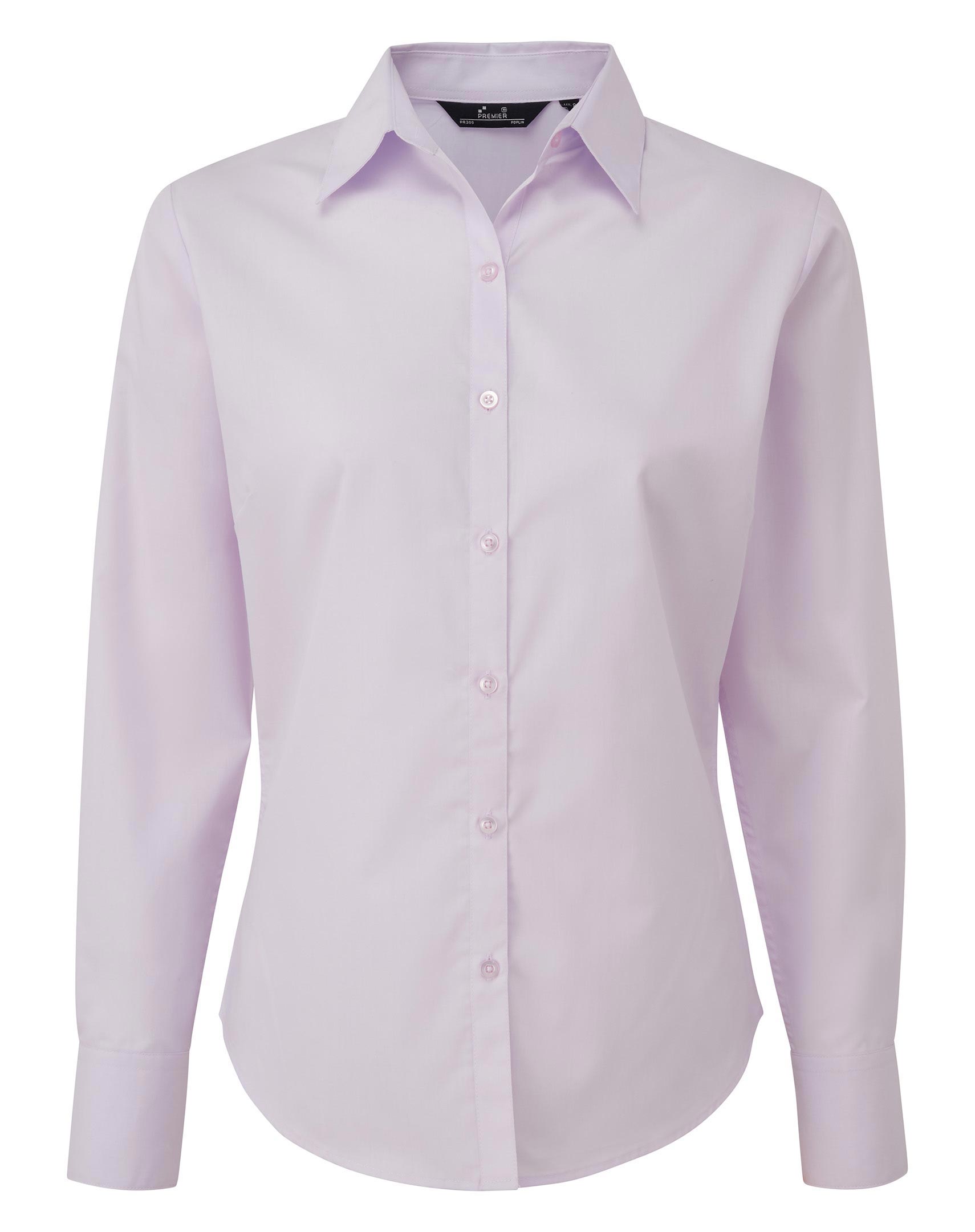 Ladies Long Sleeve Poplin Blouse - Premier PR300 - Direct Workwear