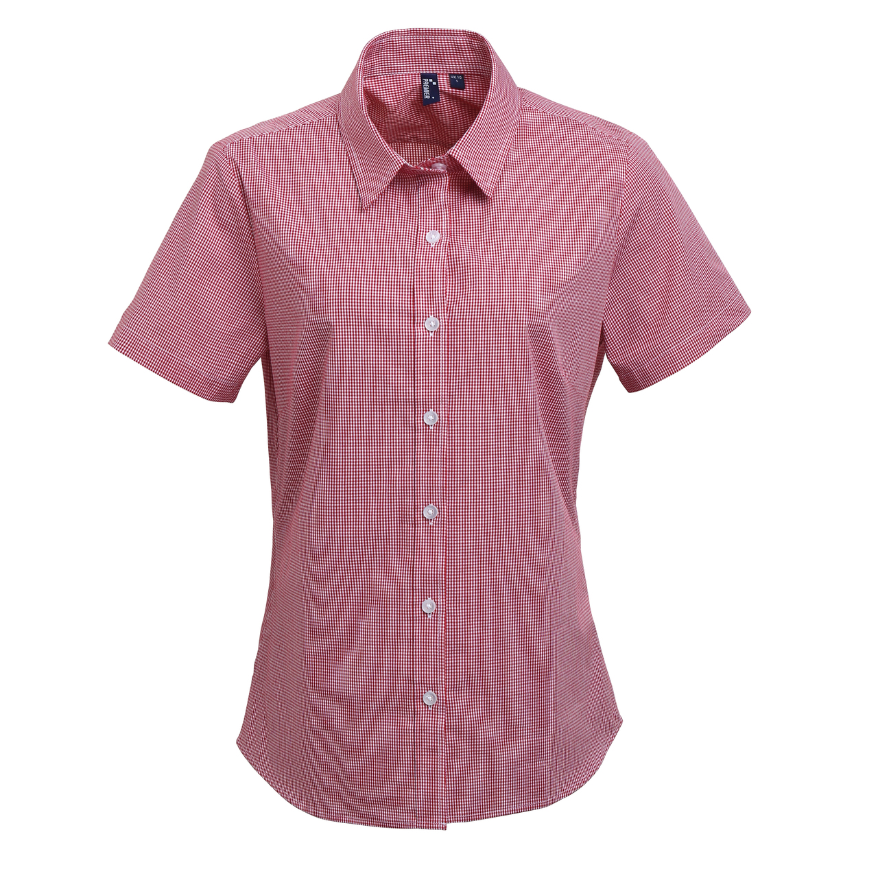 Premier Ladies Microcheck Short Sleeve Shirt PR321 - Direct Workwear