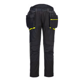 Portwest DX4™ Detachable Holster Pocket Softshell Trousers Black DX450