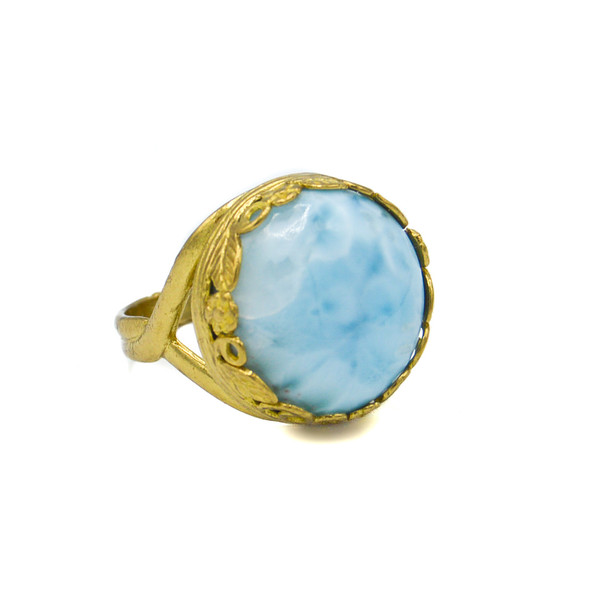 Larimar Ring in Gold