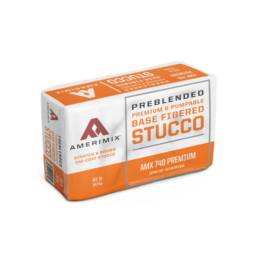 AMX 740 Series - Fibered Scratch & Brown Coat Stucco Mix - IAPMO Approved 80lb