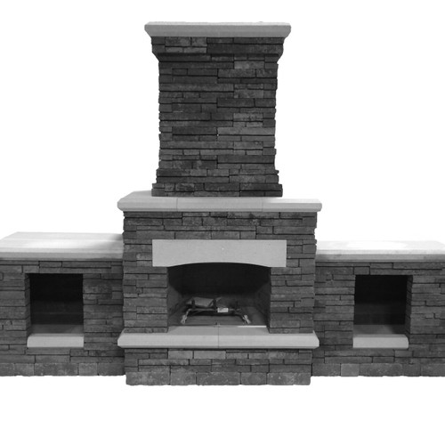 Melville Fireplace Scandina Gray/Midnight Melville Fireplace Scandina Gray/Midnight