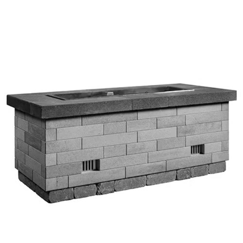 Melville Linear Fire Table Scandina Gray/Midnight Pre Built & Kits Other