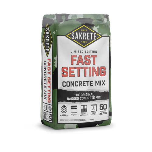 Fast-Setting Concrete Mix 50lb Gray Fast-Setting Concrete Mix 50lb Gray