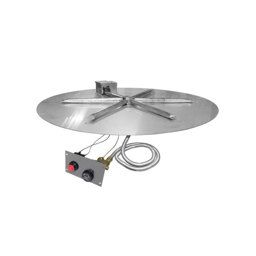 Elements Round Gas Fire Pit Burner Insert 34" Stainless Steel Elements Round Gas Fire Pit Burner Insert 34" Stainless Steel