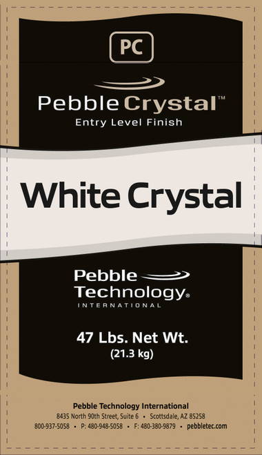 PebbleSheen 47lb White Crystal PebbleSheen 47lb White Crystal