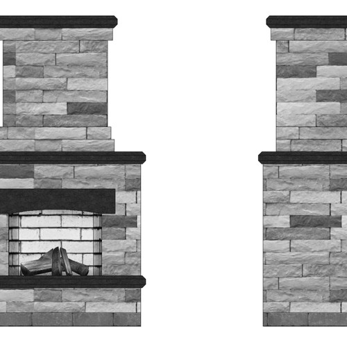 Beaufort® Fireplace Base + Top Shelby/Midnight