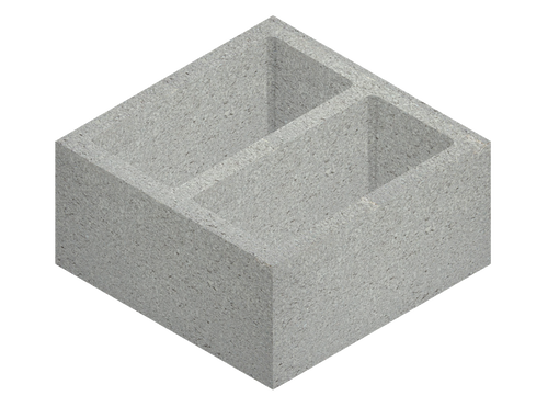 Medium Weight 16" x 8" x 16" Gray Block Medium Weight 16" x 8" x 16" Gray Block