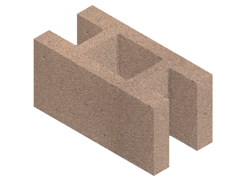 Medium Weight Hblock 8" x (8)" x 16" Brown Medium Weight Hblock 8" x (8)" x 16" Brown