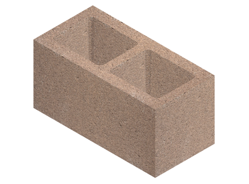 Medium Weight 8" x 8" x 16" Brown Block Medium Weight 8" x 8" x 16" Brown Block