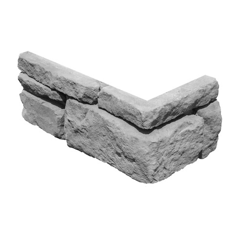 Cast Stone Wall Ledgestone Corner Faceshell 6" x 16" FSW
