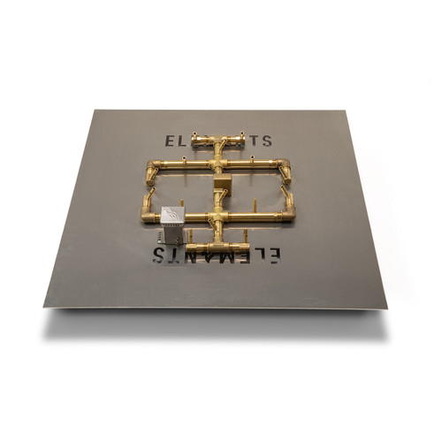Square Brass Burner Kit with Match Ignition 29"