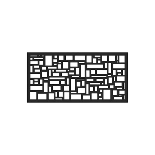 Slate Decorative Screen Panel 2' x 4' Black