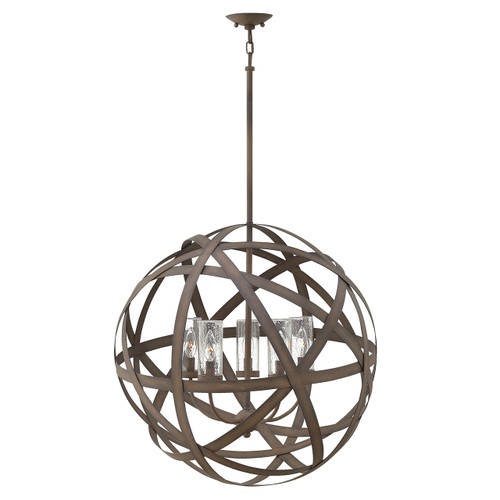 Carson Vintage Iron 29705VI-LV LED Orb Chandelier