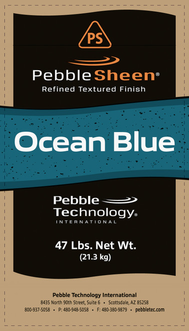 PebbleSheen 47lb Ocean Blue Sheen