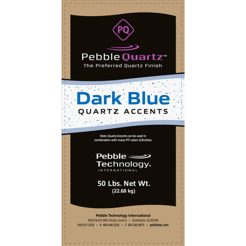 PebbleQuartz 50lb Dark Blue Accent
