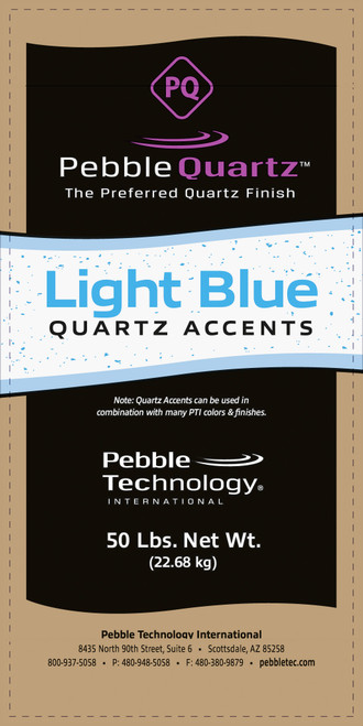 PebbleQuartz 50lb Light Blue Accent