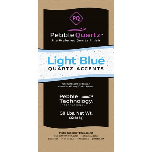 PebbleQuartz 50lb Light Blue Accent
