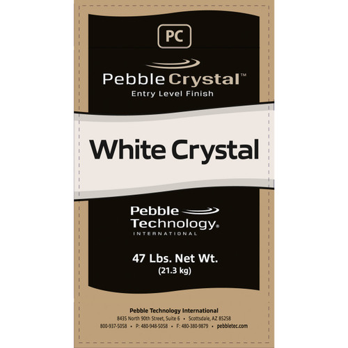 PebbleSheen 47lb White Crystal
