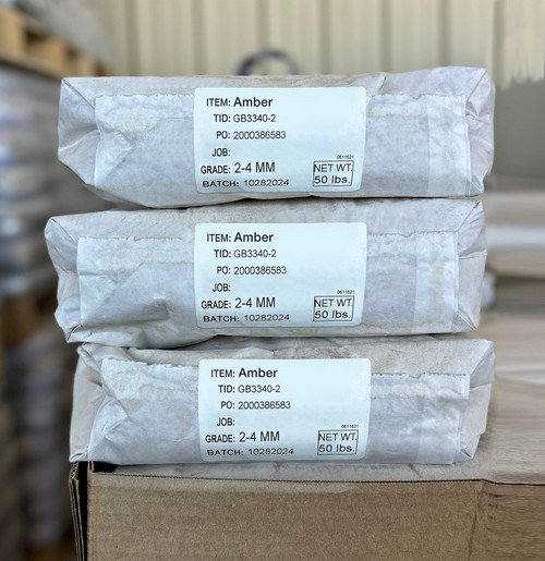 Glass Beads 50lb Amber