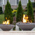 Artisan Square Cast Stone Fire Bowl Liquid Propane