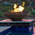 Artisan Square Cast Stone Fire Bowl Natural Gas Honed Artisan Square Cast Stone Fire Bowl Natural Gas Honed