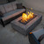 Artisan Rectangular Cast Stone Fire Pit Propane Natural Artisan Rectangular Cast Stone Fire Pit Propane Natural