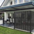Line Post Extension Kit for Decorative Screen Panels Matte Black