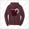 Wildcat Booster - Adult Port & Company ® Core Hooded Sweatshirt - Heather Maroon 