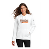 MooseLax Lacrosse Ladies Nike Club Fleece Sleeve Swoosh Pullover Hoodie in White