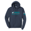 Waves Baseball Adult & Youth Port & Co. Fleece Hooded Pullover - Navy