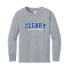 Cleary School BELLA+CANVAS® Toddler Jersey Long Sleeve Tee - Grey 