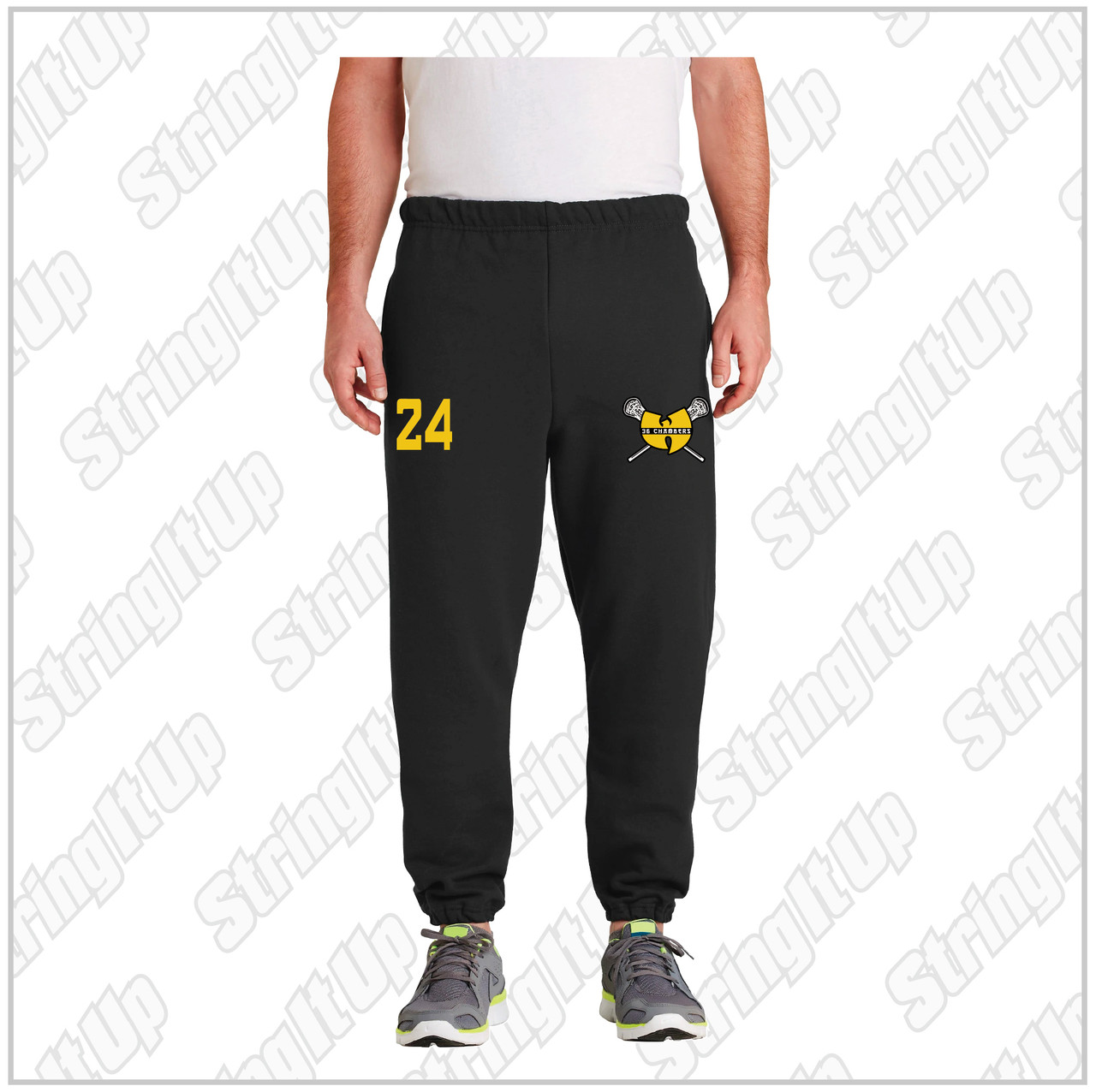 36 Chambers Lacrosse Adult Black Sweatpants