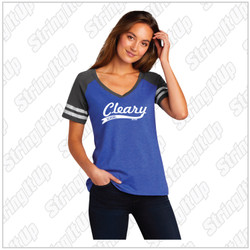 Cleary School Women’s Game V-Neck Tee - Royal