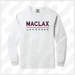 MacLax Comfort Colors - Garment-Dyed Heavyweight Long Sleeve T-Shirt White