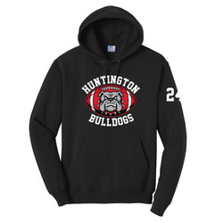 New!! Bulldogs Football Port & Company®  Hooded Sweatshirt Adult & Youth